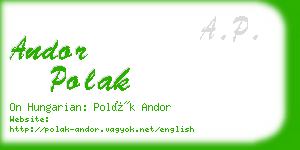 andor polak business card